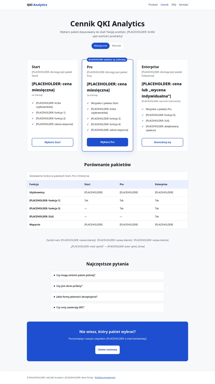 Zrzut całej strony, scenariusz 2, wersja bez DESIGN.md